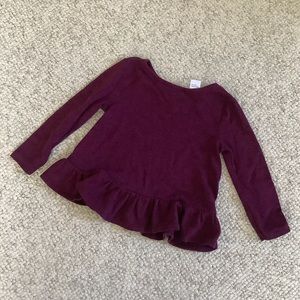 Old Navy Marled Berry Sweater Top Ruffle 18-24 Months